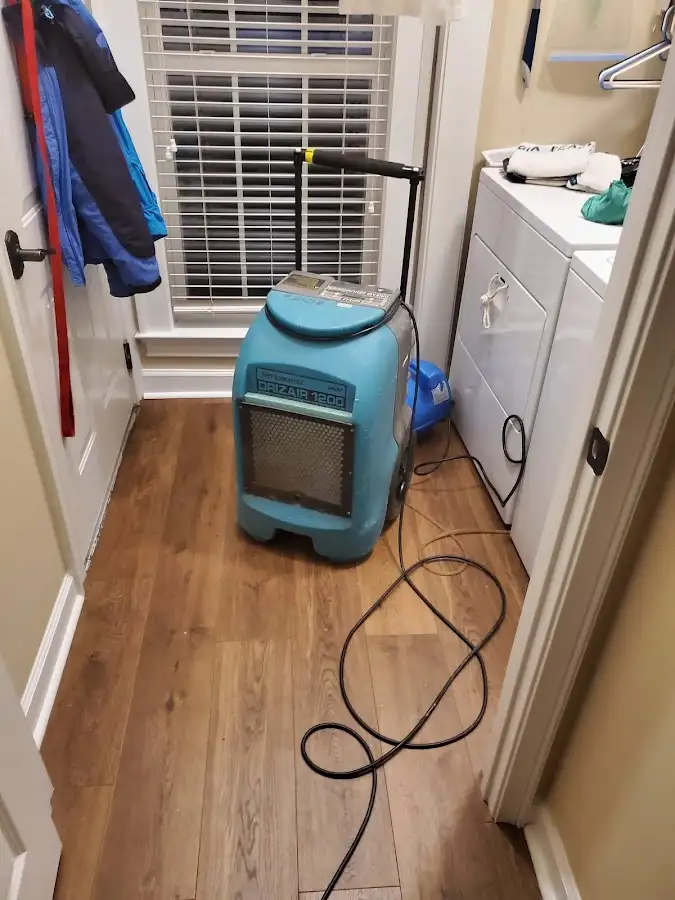 Commercial dehumidifier deployed for Flood Damage Cleanup in Andover