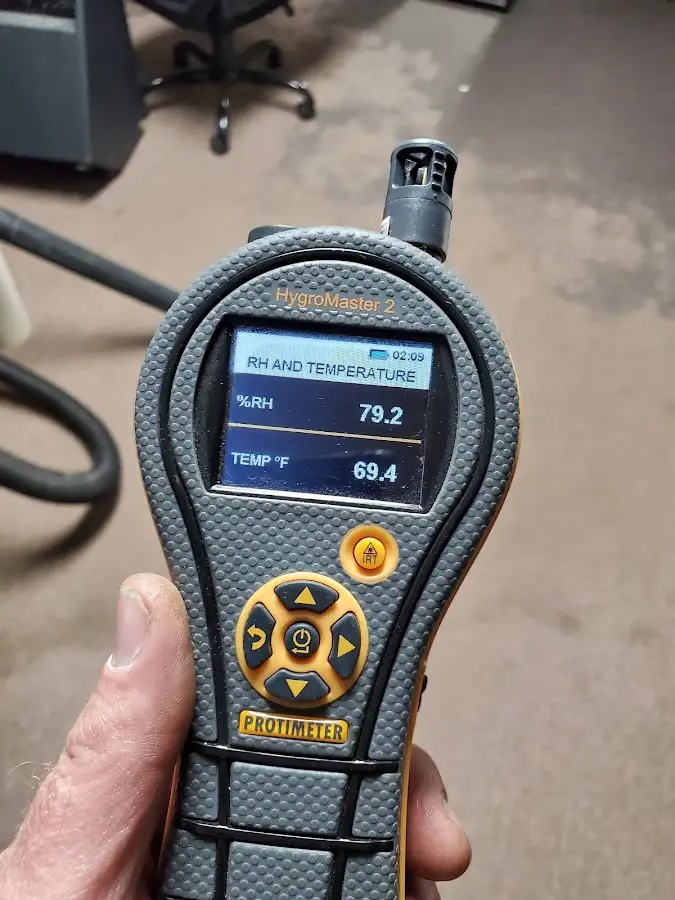 Moisture meter humidity assessment for Fire & Smoke Damage Restoration in Andover